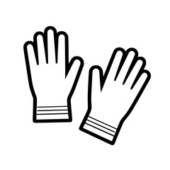 Obraz premium Gloves Silhouette Illustration