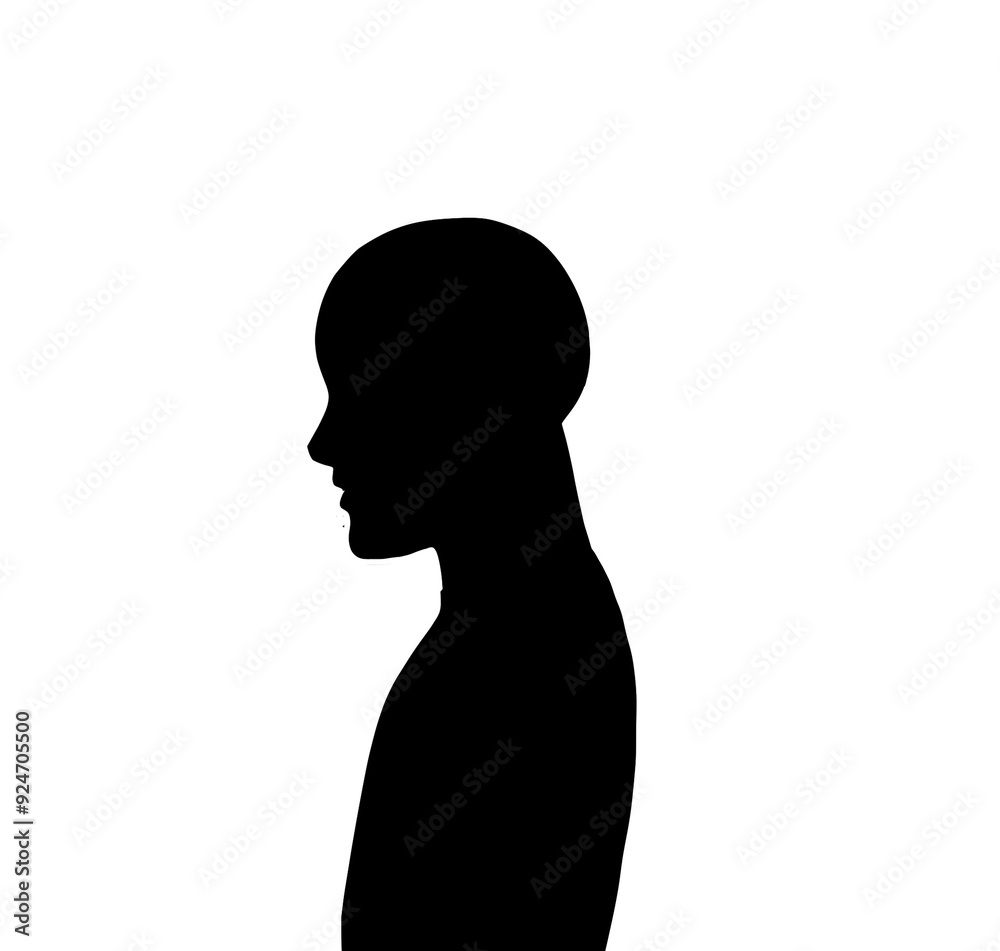 Poster silhouette of a person isolated  on white 