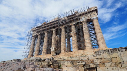 View of Parthenon in the Acropolis of Athens, 11th June 2024, Greece