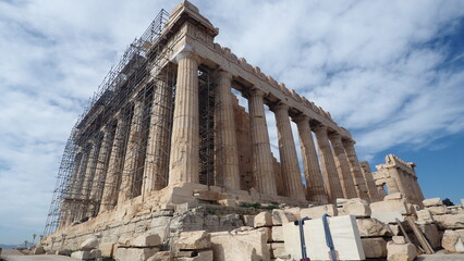 Fototapeta premium View of Parthenon in the Acropolis of Athens, 11th June 2024, Greece