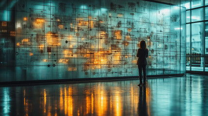 Complex and disorganized management scenario, featuring a chaotic decision tree to represent messy and inefficient business processes