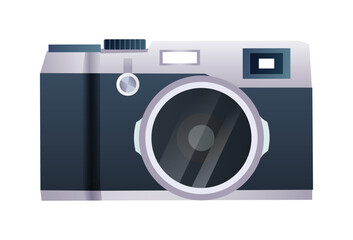 Photo camera vector illustration. Retro camera isolated on white background © YG Studio