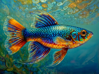 Fototapeta premium fish in aquarium