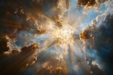 Fototapeta premium Divine jerusalem captured in a photograph, christian realm of god s heavenly kingdom