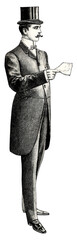 Man vintage fashion illustration © lynea