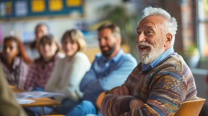 Experienced Senior Leading a Class or Workshop, Sharing Expertise