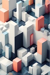 Obraz premium Abstract Urban Geometry: A Minimalist Architectural Composition