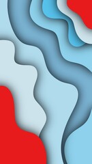 Fluid Waves in Red and Blue