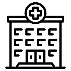 Obraz premium Hospital building icon
