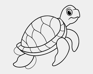 Turtle line art 