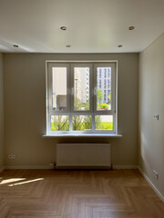 Sunlit Empty Room with a View