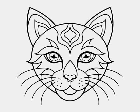 recommend clip art: Tiger line art 