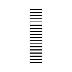 Letter I Logo with Horizontal Striped Line Pattern