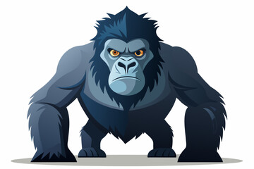 Naklejka premium Cartoon Gorilla with Angry Expression