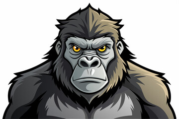 Close-up Portrait of a Powerful Silverback Gorilla with Intense Gaze