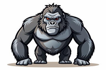 A Powerful and Angry Cartoon Gorilla