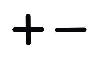 Obraz premium Plus and minus icon vector for web and mobile app. plus and minus sign and symbol. add plus and subtract flat icons.