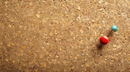 Customize message on beige and brown cork board background with a tack