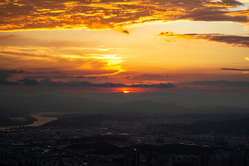 대구 앞산 일몰