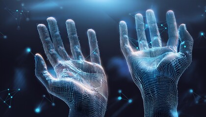 Digital sculpting of hands.