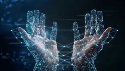 Digital hand in visual arts.