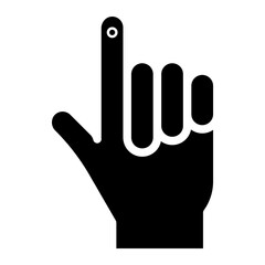 Blood test icon in glyph style