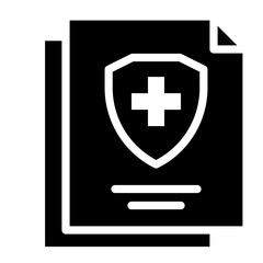 Health Insurance icon in glyph style