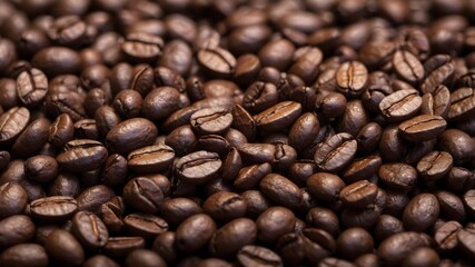 Coffee beans background, Close-up of unprocessed coffee, Natural resources and commodities.