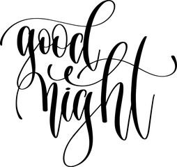 good night - hand lettering inscription text calligraphy vector illustration