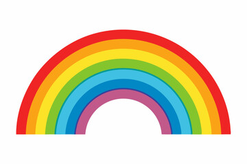 Obraz premium Colorful Arched Rainbow with Seven Bands