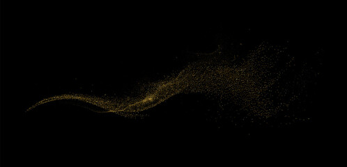 Obraz premium Abstract shiny Gold Glitter design element. For New Year, Merry Christmas, Birthday and Wedding greeting card and invitation design