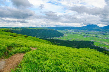 Obraz premium 阿蘇国立公園 大観峰からの一望