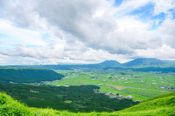 Obraz premium 阿蘇国立公園 大観峰からの一望