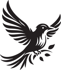 beautiful cute bird logo icon vector art illustration