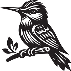 beautiful cute bird logo icon vector art illustration