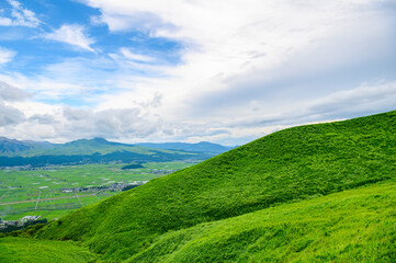 Obraz premium 阿蘇国立公園 大観峰からの一望