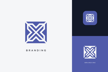 X Letter trademark brand logo