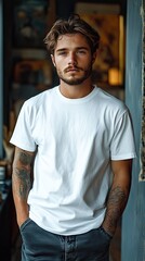 White t-shirt mockup | Mockup