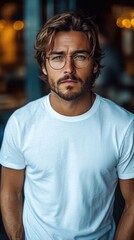 Obraz premium White t-shirt mockup | Mockup