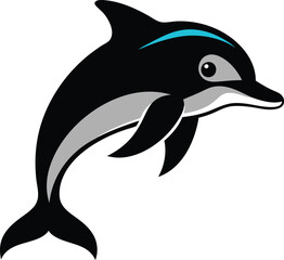 Creative Dolphin Logo Template - Modern Vector Illustration. this unique and elegant dolphin logo offers a professional and stylish look for various creative projects.