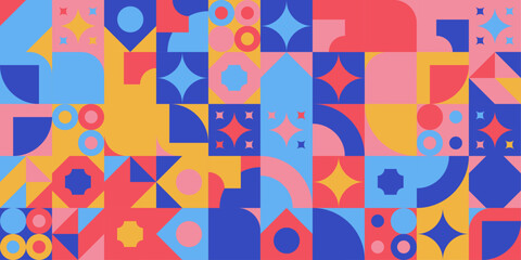 Colorful bauhaus background