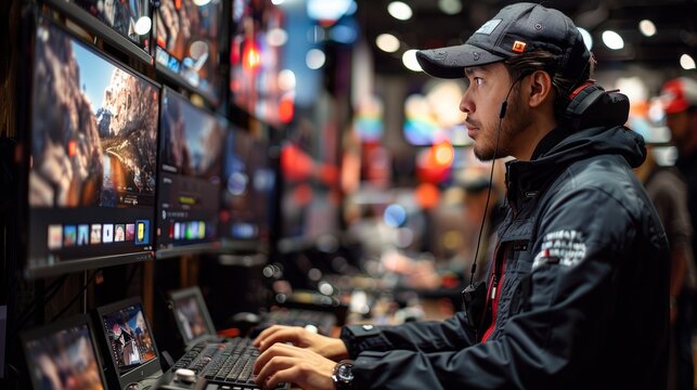 Tech Influencer Reviewing Various Gadgets with Hands-On Analysis.