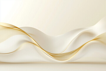 Obraz premium Close up of luxury white and gold curves wallpaper, luxury wallpaper concept.
