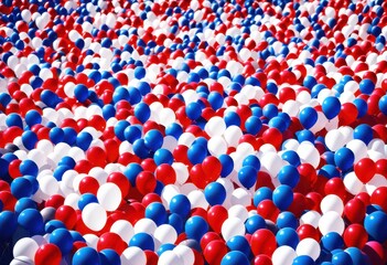 vibrant celebratory display featuring striking blue elements festive occasions events, balloons, banners, decorations, fireworks, gathering, lights, red