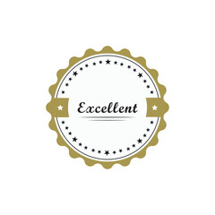 Excellent label design stock