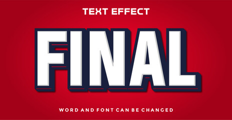 Final editable text effect