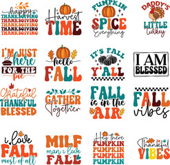 Thanksgiving SVG T shirt Design Bundle