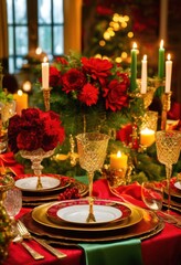 charming festive table setup showcasing seasonal colorful elegant cozy ambiance celebratory gatherings, decor, treats, centerpiece, colors, arrangement