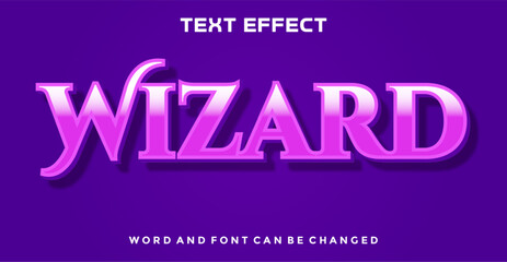 Wizard editable text effect