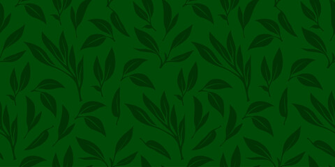 leaves vector pattern background. Green leaf seamless pattern. leaves pattern background. seamless patterns with green leaves.